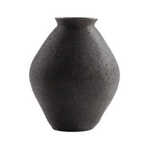 Vase à fleurs noir en métal sur mesure, forme ronde, durable, décoration intérieure et extérieure pour fleurs artificielles - Product Image 6