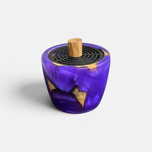 Brûleur à Bakhoor et porte-encens Oud en bois d'acacia et résine, artisanal et élégant, pour une décoration intérieure de luxe, style islamique - Product Image 4
