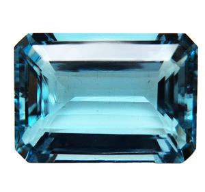 เครื่องประดับชั้นดีทําอัญมณีอะความารีนธรรมชาติหลวมรูปมรกตเหลี่ยมเพชรพลอยตัดฟรีขนาด IGI ได้รับการรับรองอะความารีนหลวม - Product Image 1