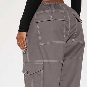 Pantalones de Trabajo Personalizables para Mujer, Talla Grande, Corte Holgado, Estilo Ancho, Bolsillos Grandes, Bolsillos Laterales, 2026 - Product Image 6