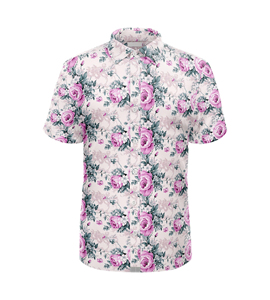 Chemise de plage pour homme à imprimé floral de style hawaïen, 100% polyester coton respirant, manches courtes, vêtements décontractés, vêtements d'été - Product Image 5