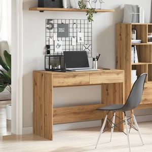 Escritorio Rectangular Mediano de Madera de Roble Artesanal para Computadora - Product Image 3
