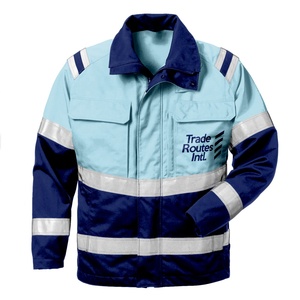 Customizable B2B Reflective Stripe Coverall Waterproof Industrial Outdoor Workwear <b>Jacket</b> for Comfort and Safety - Product Image 1