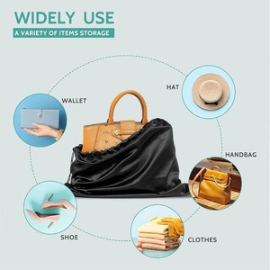 Bolsa de Satén para Guardar Objetos, con Cordón, Reutilizable, con Logotipo Personalizado, Servicio OEM, Proveedor de Exportación al por Mayor, Directo de Fábrica - Product Image 3