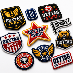 Patchs brodés Oxytag Sport, thermocollants, en feutre non tissé, décorations rectangulaires, vente en gros, meilleurs patchs en chenille - Product Image 4