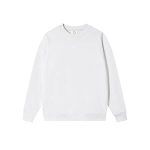 Sweat-shirt unisexe à col rond surdimensionné, vert menthe uni, tricoté, décontracté, pour l'automne, manches longues, coupe classique - Product Image 2