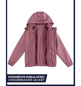 Manteau d'hiver ample et oversize pour femme, veste matelassée à col roulé et capuche, séchage rapide, respirante, tissée, unie, avec fermeture éclair sur le devant - Product Image 4