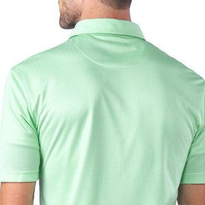 Chemise à manches courtes vert clair pour homme, couleur unie, style décontracté, coupe classique, 100% polyester, séchage rapide, respirante, service OEM - Product Image 5
