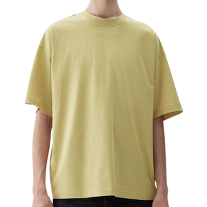 Camisetas Personalizadas de Talla Grande 100% Algodón para Hombre, Corte Ajustado, Hombros Caídos, Diseño Sólido con Logotipo Impreso, Manga Corta - Product Image 1