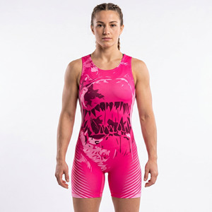 Sublimated Women's Wrestling Singlet O-Neck Women’s Wrestling Singlet Women <b>Compression</b> Sleeveless Wrestling Jersey - Product Image 6