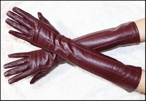 Long Leather <b>Gloves</b> Women's Colorful Sheepskin Touch Screen Winter Warm Thick <b>Thin</b> Fashion <b>gloves</b> - Product Image 3