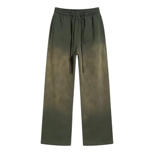 Pantalon de survêtement noir pour homme 100 % coton, coupe droite, taille mi-haute, avec cordon de serrage, poches latérales, respirant, idéal pour l'automne - Product Image 5