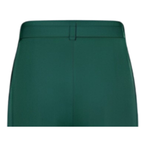 Elegant High Waist Wide Leg <b>Pants</b> Solid Green Crepe Pleated Front Belted Full Length Autumn Women's Trousers - Product Image 3