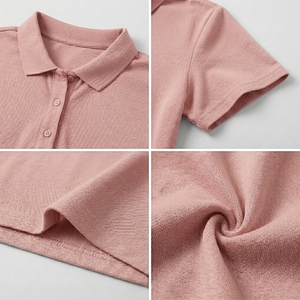 เสื้อโปโลผู้หญิงแบบเรียบ OEM ODM รับผลิตเสื้อโปโลพรีเมียมผ้าฝ้าย แบรนด์ส่วนตัว โรงงานผู้ผลิตและจำหน่าย - Product Image 6