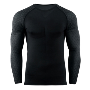Camisetas Deportivas Rash Guard para Hombre al por Mayor, con Logotipo Personalizado, Impresión Digital, Ligeras, de Poliéster/Nailon de 160g, Tendencia en Moda - Product Image 4