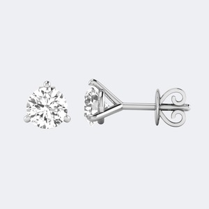 Boucles d'oreilles de luxe en or pour femme, diamants ronds brillants de laboratoire, 2.00 carats au total, couleur EF, pureté VS VVS, certifiées, clous de mariage - Product Image 5