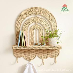 Étagère murale en rotin moderne et écologique pour enfants, motif nature morte, décoration de chambre d'enfant NHAT MINH - Product Image 3