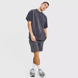 Conjuntos de Traje para Hombre Transpirables de Verano, Estampados, 100% Algodón, Personalizables, con Tejido de Punto para Gimnasio y Uso Casual - Product Image 6