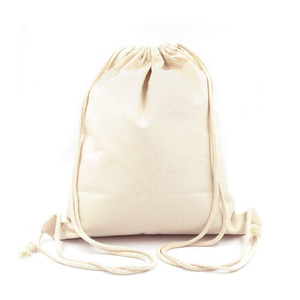 Mochila de Algodón con Cordón, Ecológica, Tejida, Color Natural, Diseño Simple para Uso en Exteriores, Mejor Precio, Venta al Por Mayor, OEM - Product Image 3
