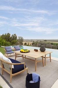 Conjunto de Sillas de Jardín Modernas de Madera de Teca, Muebles de Patio para Conversación, Proveedor de Indonesia, Asientos de Jardín de Madera Sólida - Product Image 3