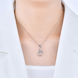 Nouveau collier pendentif <span class=keywords><strong>Le</strong></span> Swan en argent sterling 925 serti de diamants en moissanite éblouissants pour femmes, bijoux Destiny - Product Image 5