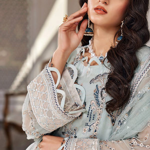 Women <b>Party</b> <b>Dress</b> Fashionable Neck Floor Length Evening Gown <b>For</b> Stylish Detail <b>Long</b> Sleeve <b>Dress</b> - Product Image 4