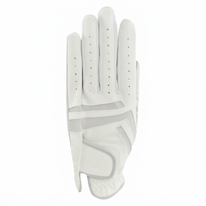 Gant de golf unisexe en cuir Cabretta blanc à doigts entiers, avec sangle de poignet réglable, séchage rapide, antidérapant, à enfiler, pour droitier - Product Image 2