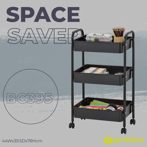 Chariot de cuisine mobile à roulettes à 1 étagère de qualité OEM, organisateur d'étagères en métal robuste, rangement domestique - Product Image 5