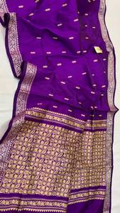 Saris en soie brodée, tissage pur Zari, vêtements ethniques indiens traditionnels de mariée, vêtements de luxe de créateur pour occasions festives, directement du fabricant - Product Image 3