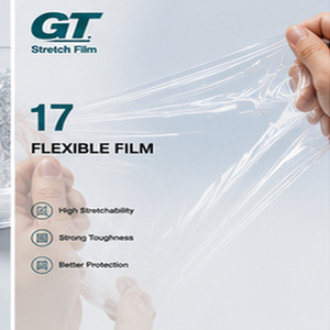 18 Mic LLDPE Soft Casting Transparent Moisture Proof Stretch Film for Pallet Wrapping Packaging <b>Shrink</b> Film Roll No reviews y - Product Image 1