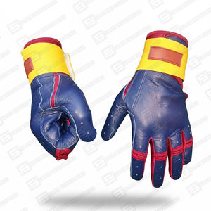 Gants de frappe en cuir avec logo personnalisé 100% unique, pour baseball et softball, manchette longue, design ambidextre, usage d'entraînement, taille XXL - Product Image 5
