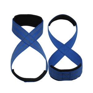 Sangle de poignet personnalisée en forme de 8, professionnelle, en coton et néoprène, écologique, pour haltérophilie, haute élasticité, fermeture à pression, élégante et portable - Product Image 1