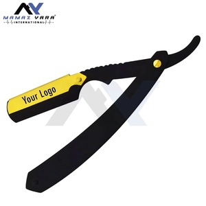 Rasoir manuel pliable de qualité professionnelle pour salon, logo personnalisé, rasoir de barbier à bord droit en acier inoxydable turc - Product Image 1