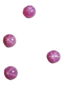 Rubí Estrella Redondo de 4x4 mm, 1 Quilate, Creado en Laboratorio, Cabujón Pulido con Efecto de Estrella de 6 Puntas para Joyería - Product Image 5