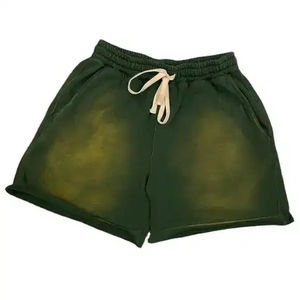 Shorts pour hommes de haute qualité, style décontracté, délavés à l'acide, confortables, élastiques, couleur unie - Product Image 5