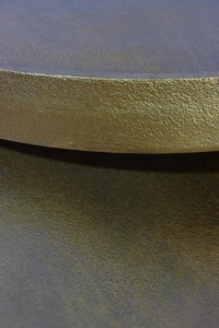 Modern Nesting Accent Tables Dual Tier Round Tops Sculpted Legs Space Saving Stackable Design Sturdy Build for Stylish Interiors - Product Image 3