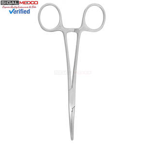 Pinzas Hemostáticas Crile Curvas de Acero Inoxidable 5.5, Alicates Quirúrgicos Manuales con Mordazas Largas Serradas y Mecanismo de Bloqueo para Uso General - Product Image 3