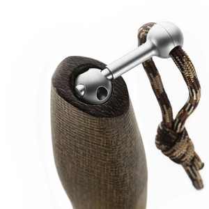 Cuchillos de Caza de Hoja Fija con Mango Texturizado Marrón y Negro, Hoja de Acero Plateado, Funda de Cuero Marrón para Camping y Senderismo - Product Image 4