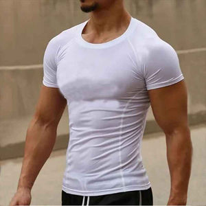 Best New Men Regular Sleeve Breathable <b>Spring</b> Fitness <b>Compression</b> T-Shirt Gym Workout High Quality Tops Running Jogging Wear - Product Image 6