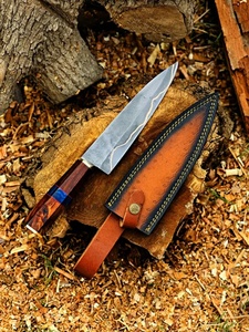 มีดครัวญี่ปุ่น VG10 ตีขึ้นรูปด้วยมือ ใบมีดเหล็กดามัสกัสทองแดงสุดหรู ด้ามไม้ ใช้งานได้ทั้งสองมือ ทนทาน เหมาะสำหรับเชฟ - Product Image 3