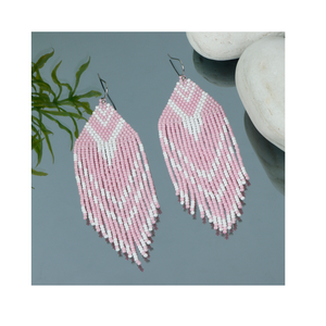 Pendientes Artesanales con Motivo de Mariposa, Bordados con Cuentas de Semillas, Base de Algodón Ligero, Joyería Tradicional de Moda, Estilo 4 - Product Image 2