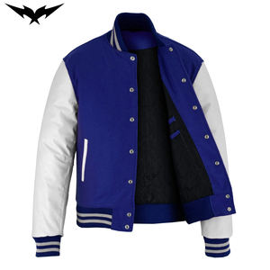 Veste de baseball de qualité supérieure, personnalisable avec broderie, veste universitaire, veste varsity, couleurs unies - Product Image 5