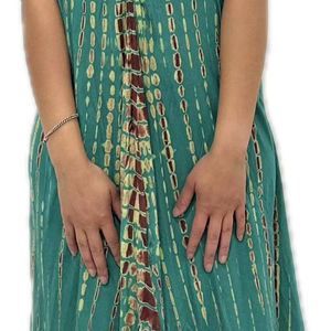 Vestido maxi halter de rayón con efecto tie-dye, espalda descubierta - Product Image 1