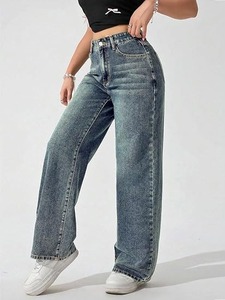 Women's Sexy Knee Length Denim Jeans-<b>Boot</b> Cut Mid Waist Vintage Style Cotton Material Multiple Colors - Product Image 4