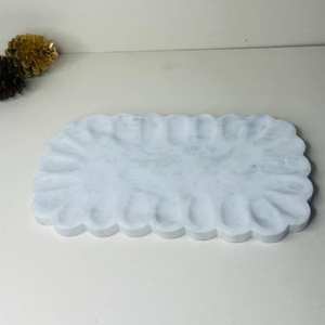 ถาดหินอ่อนสีขาวคุณภาพพรีเมียมขายส่ง ทำด้วยมือจากหินธรรมชาติแท้ สวยงาม เหมาะสำหรับตกแต่งบ้าน โรงแรม ร้านอาหาร - Product Image 1