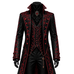Costume de vampire gothique victorien pour homme, best-seller, pour Halloween, cosplay et mode alternative élégante - Product Image 5