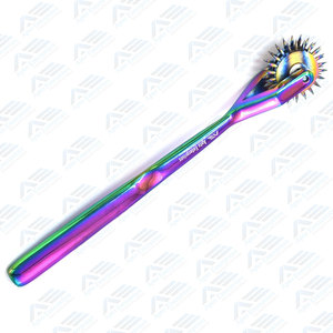 Instrument de diagnostic manuel, roue à aiguilles de Wartenberg à 2 têtes en acier inoxydable, pour test sensoriel réflexe, couleur arc-en-ciel - Product Image 6