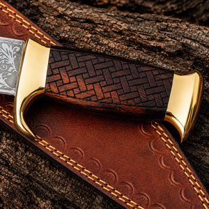 Couteau Viking Seax sur mesure OEM, lame fixe en acier au carbone, couteau de chasse et de survie avec étui en cuir, fabricant en gros - Product Image 4