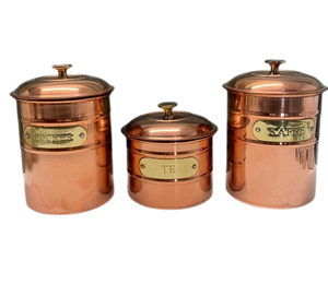Récipient de stockage alimentaire en métal martelé avec couvercle, cylindre hermétique, design vintage, pot à épices de cuisine, boîte artisanale - Product Image 4