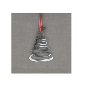 Décoration de Noël en métal doré en forme de flocon de neige, ornement pour arbre, décorations de fête à suspendre - Product Image 1